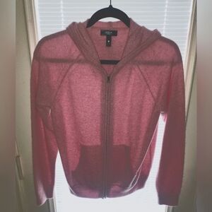 Girls Cashmere full zip hoodie, size XL, pink